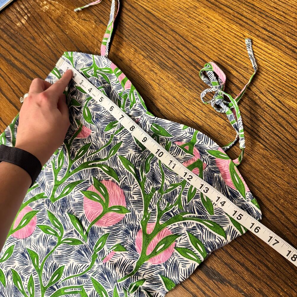 NWT Liberty & Justice Midi Dress Small Pink Green Tropical Resort Vacation - Picture 10 of 12